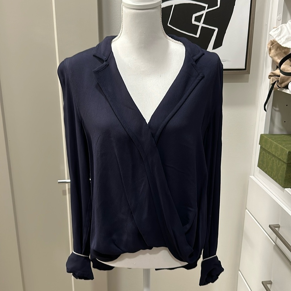 Rag And Bone Navy Blouse Medium - image 1